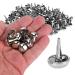200Pcs Round Brads Purse Feet Handbag Nailheads Spike for DIY Leather Craft Purse Handbag Feet Nail Head 15mm Silver