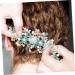 HONMEET Hair Plug Bridal Hair Comb Bridal Hair Clip Rhinestone Flower Hairpins Bun Clips for Hair Tiara Hair Clip for Wedding Bride Hairpin Wedding Headpiece for Bride Women Gajra - Buy Online on GoSupps.com