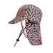 weVSwe Baby Toddler Sun Hat UPF 50+ Swim Cap Flap Neck Protection Adjustable Chin Straps UV Sun Protection Hats Pink leopard 12-24 Months