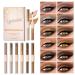 Buy Dual Ended Liquid Eyeshadow Set - 6 Neutral & Glitter Shades | Waterproof Long Lasting Creamy Formula - Buy Online on GoSupps.com