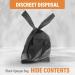 100 Black Opaque Feminine Disposal Tie Bags for Tampons, Pads & Liners - Sanitary & Discreet Trail Essentials (Black) - Buy Online on GoSupps.com