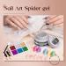 MIZHSE Clear Spider Gel + 6 Colors Chrome Nail Powder Set for Metallic Mirror Effect Nail Art - DIY Manicure Kit - Buy Online on GoSupps.com