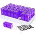 ZIKEE 30 Day Pill Organizer Monthly Portable One Month Pill Box Cases with 32 Twice a Day AM PM Compartments for Vitamins Fish Oil Supplements and Medications (Purple)