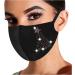 3PCS Sparkly Rhinestone Face_Mask Bling Crystal Masquerade Ball Party Nightclub Mouth Covering for Women and Girls - Buy Online on GoSupps.com