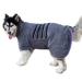 Bibykivn dog wadema made of microfiber Dog Cuddle bathrobe with Velcro fastener super absorbent and quick drying bathrobe with adjustable straps for pets Dogs and cats (L gray) L gray