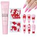 Makartt Nail Charm Nail Rhinestone Glue Kit 15ml Gel Nail Glue with Nail Preals Rhinestone Gems 3D Nail Art Bowknot Heart Decor Acrylic Nail Supply for Nail Techs DIY Nail Rhinestone GLue Kit Red and White