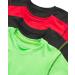 Black Bear Boys Athletic T-Shirt 4 Pack | Dry-Fit Sports Tee (Ages 4-18) | Black/Red/Green - Size 12-14 - Buy Online on GoSupps.com