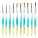 10pcs Nail Art Brushes Set - Carved Crystal Pens for Precision Nail Design - Assorted Brush Pens for DIY Nail Art - Buy Online on GoSupps.com