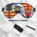American Flag Fire Eagle Eye Mask | Double-Sided Sleep Mask | Soft Adjustable Blindfold to Block Light - Buy Online on GoSupps.com