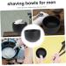 Premium XL Men's Shaving Foam & Soap Bowl Set - Rustproof Steel Shaving Mug | 7x7cm Black - Buy Online on GoSupps.com