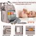 KROSER Diaper Bag Backpack with USB Charging Port | Large Capacity Travel Backpack for Mom in Grey Pink - Buy Online on GoSupps.com