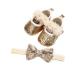Baby Girls Sequin Glitter Shoes Soft Sole Prewalker Mary Jane Princess Party Dress Crib Shoes with Bowknot Headband