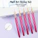 5Pcs Nail Arts Liner Brushes Painting Brush Set Thin Nail Arts Dotting Drawing Pen 4/8/12/20/25mm Suitable For Home Use - Buy Online on GoSupps.com