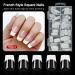 Soft Gel French Nails Soft Gel Fake Square Press on Nails Shallow Curve Nail Art Tool for Datings Weddings Night Out Parties Hixip - Buy Online on GoSupps.com