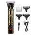 Professional Cordless Hair Trimmer T-Blade Hair Clippers for Men Zero Gapped Line Up Detailer Edgers Clippers LCD display Mustache Electric Shaver Grooming Cutting Kit Gold
