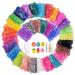 Alysontech 15000+ Loom Rubber Band Refill Kit in 31 Colors, Bracelet Making Kit for Kids Weaving DIY Crafting Gift, with 13500 Loom Bands,500 Clips,15 Charms, 6 Crochet Hooks,2 Y Looms
