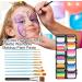 Face Paint Crayons 12 Washable Rainbow Face Palette | Rainbow Face and Body Paint Set Makeup Cream for Boys Girls and Women - Buy Online on GoSupps.com