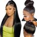 360 lace front wigs human hair pre plucked 200% Density Full Lace Human Hair Wigs 360 HD Transparent Straight Lace front wigs human hair for black women Can Make High Ponytail and Bun 32 Inch 32 Inch Natural Color