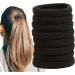 Black Hair Bands - Seamless Hair Tie Ponytail Holders Hair Elastic Bands Ponytail Holders Hair Scrunchies Comfortable For Women Girls - Buy Online on GoSupps.com