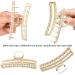 5 Pcs Large Metal Hair Claw Clips with Shiny Pearl and Rhinestone - Non-Slip Hair Clamps for Thin and Thick Hair - Cat's Eye Opal Stone Hair Hold Clip for Women - Buy Online on GoSupps.com