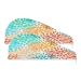 Summer Flower Pattern Dry Hair Cap 2 Piece Quick Drying Towel Set with Button Headband Super Absorbent Soft & Comfortable