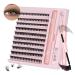 DIY Lash Extension Kit 200pcs Lash Clusters Individual Lashes Eyelash Extension Kit D Curl Volume Cluster Eyelashes with Lash Bond and Seal and Lash Tweezers Application at Home Lash Extension Kit(40D 40D KIT