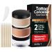 Tattoo Cover Up 2 Colors Waterproof Invisible Concealer Professional Skin Concealer Set for Cover Scar Tattoo Dark Spots Vitiligo Birthmarks (20g*2) 0.07 Ounce (Pack of 14)