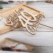 Goldthrock Wood Cake Topper for 40th Birthday | Elegant Decorations for Men & Women | Happy 40th Birthday Cake Deco - Buy Online on GoSupps.com