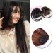 Bangs Hair Clip Fake Synthetic Air Bangs Clip-in Hair Extension Fringe Natural False Blunt Hairpiece Clip in Front Neat air bangs with with Temples for Women Hairpieces (Size : 1 PC Color : K18-2M3 1 PC K18-2M33 - Buy Online on GoSupps.com