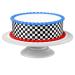 Cake band Checkered flag black edible - 4 pieces of 24cm x 5cm suitable for cakes up to 30 cm for eating - creative decoration for cakes