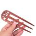 1 Pcs Handmade Carved Wood 3-Prong Hair Fork Vintage Style Hair Stick Wooden Hairpin by Team-Management Red