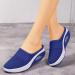 Orthopedic Diabetic Casual Support Slip-On Shoes for Women - Blue, Size 10 | Air Comfort Arch Support | Outdoor Cushion for Walking and Casual Wear - Buy Online on GoSupps.com
