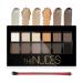 Naked Eyeshadow Palette 12 Natural Nude Colors Longwearing Makeup Matte Shimmer Blendable Eyeshadow Makeup Palette with Double-Ended Makeup Brush Neutral Shades for Every Day 0.5 Ounce (Pack of 2)