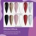 Vrenmol Poly Nails Gel Set: 6 Colors Shiny Black Gold Red Series Nail Extension Kit for Professional Manicure - Red Gold - Buy Online on GoSupps.com