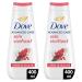Dove DOVE - Advanced Care Shower Cream Pomegranate & Hibiscus - Dermatologically tested - 24-hour soft skin feeling (2 x 400ml pack)