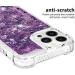 Tivenfezk Nadoli Glitter Sand Shell for iPhone 15 Pro - Shock-Resistant TPU Case | Transparent Quicksand Design Purple Bumper Cover - Buy Online on GoSupps.com