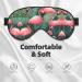 Buy Red Flamingo Succulent Plants Unisex Sleep Eye Mask - Soft Comfort Travel & Yoga Eye Shade - Buy Online on GoSupps.com