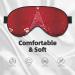 Red Christmas Tree Print Unisex Eye Mask | Soft Comfort Sleep Shade for Travel Yoga & Shift Work - Buy Online on GoSupps.com