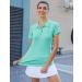 Loovoo Women's Moisture Wicking Golf Polo T-Shirt - Quick Dry Short Sleeve Workout Top (Green, Medium) - Buy Online on GoSupps.com
