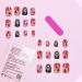 24 Pcs Halloween Press on Nails - Glossy Short Acrylic Nails with Bloody Heart & Ghost Designs for Women & Girls | Easy Stick-On False Nails - Buy Online on GoSupps.com