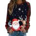 Women's Christmas Sweatshirts Cute Snowman Penguin Print O-Neck Raglan Top Shirt Pullover Comfy Warm Xmas Jumper Winter Long Sleeve Tops Loose Tunic Top Sweaters Z11-navy XL