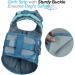 Vivaglory Sports Style Dog Life Jacket - Adjustable & Durable Excellent Buoyancy for Small Dogs Cyan XS (43-51 cm Chest) - Buy Online on GoSupps.com