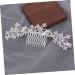 FRCOLOR Rhinestone Alloy Hair Comb bride headpieces for wedding rhinestone hair accessories flower hair accessories Wedding Bridal Hair Comb Flower Hair Comb Wedding Hair Comb the flowers - Buy Online on GoSupps.com