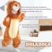 Doladola Unisex Baby Lion Flannel Romper | Spring Autumn Animal Pyjamas 2.5-3.5 Years - Buy Online on GoSupps.com