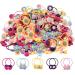 100 pieces mix colors girls elastic hair tie soft rubber bands hair bands ponytail holder hair accessories for girls toddlers toddlers (50 pairs)