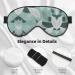 Mint Gray Leaves Print Double-Sided Eye Mask | Soft Light Blocking for Better Sleep Quality - Shop Internationally - Buy Online on GoSupps.com