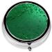 Green Sequin Mini Round Pill Box - 3 Compartment Travel Organizer | Portable Medicine Case for Home & Office - Buy Online on GoSupps.com