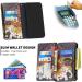 Miago Huawei Y5 2019 Leather Wallet Case - Colorful 9 Card Slots Elephant Flower Design Protective ZIP Flip Shell - Buy Online on GoSupps.com