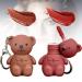 behound 2 en 1 Key Chain Bear Lipstic Keychain Bear Lipsticks Long Lasting Lip Gloss Keychain 2023 New Keychain Cute Bear Beauty Makeup (01+02)