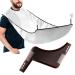 Singwow Beard Shaping Tool and Beard Shaving Bib 2 in 1 Beard Shaper grooming Template + Bear Apron with Suction Mat Best Gift for Mens Self Beard Trimming Kit